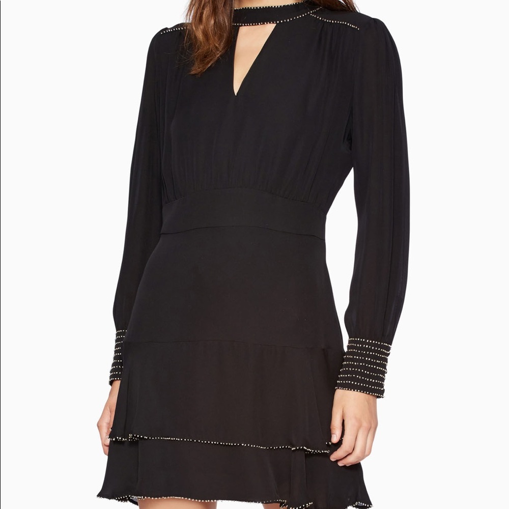 Parker NY Chrissy Dress, Black Size 8 100% silk